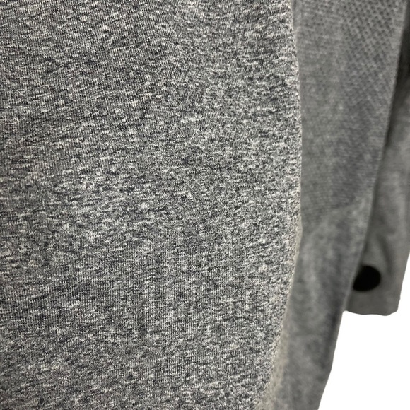 Zella Gray Round Neck Long Sleeves W/Thumbholes Plain/Mesh Looking Pattern - Picture 7 of 11